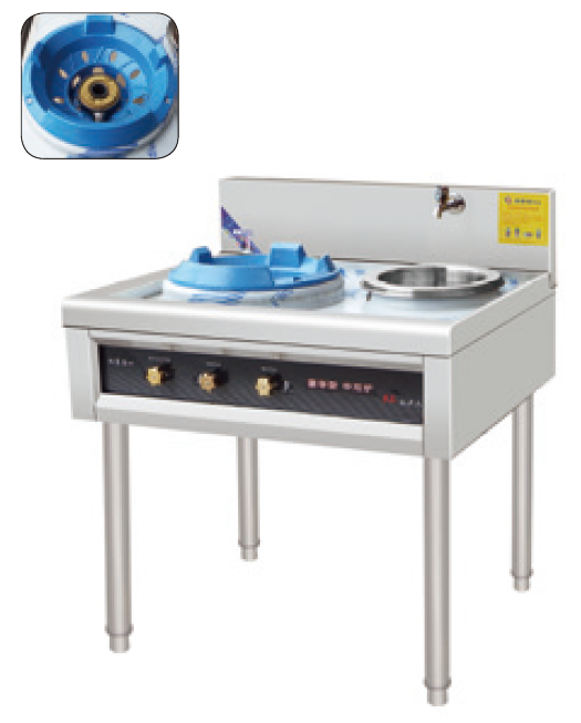 小炒炉 自吸风铸铁炉膛 燃气/油 一炒一吊灶 单眼灶 双炒一吊灶 轻简结构（HY）