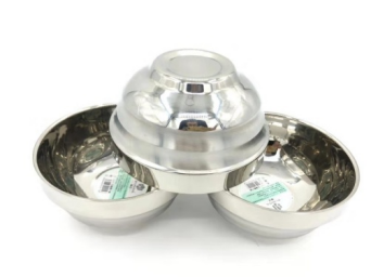 高升双层碗 不锈钢双层隔热碗 双层不锈钢碗(QQ)