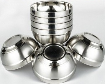 铂金碗 不锈钢双层隔热碗 双层不锈钢碗(QQ)