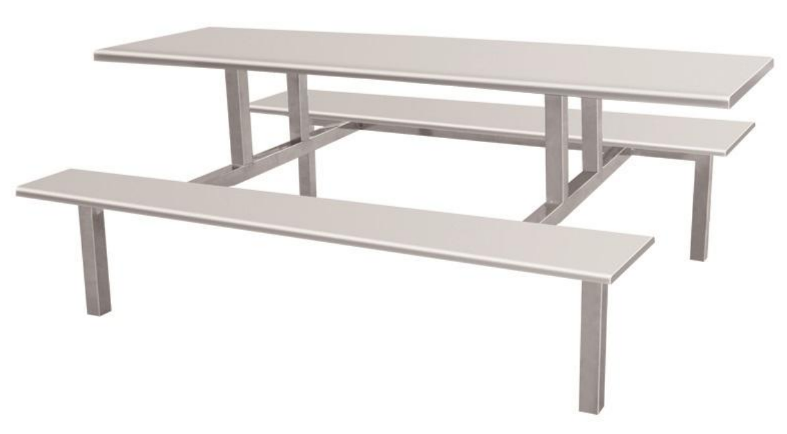 不锈钢条凳餐桌 八人餐桌 六人餐桌 四人餐桌（JK）